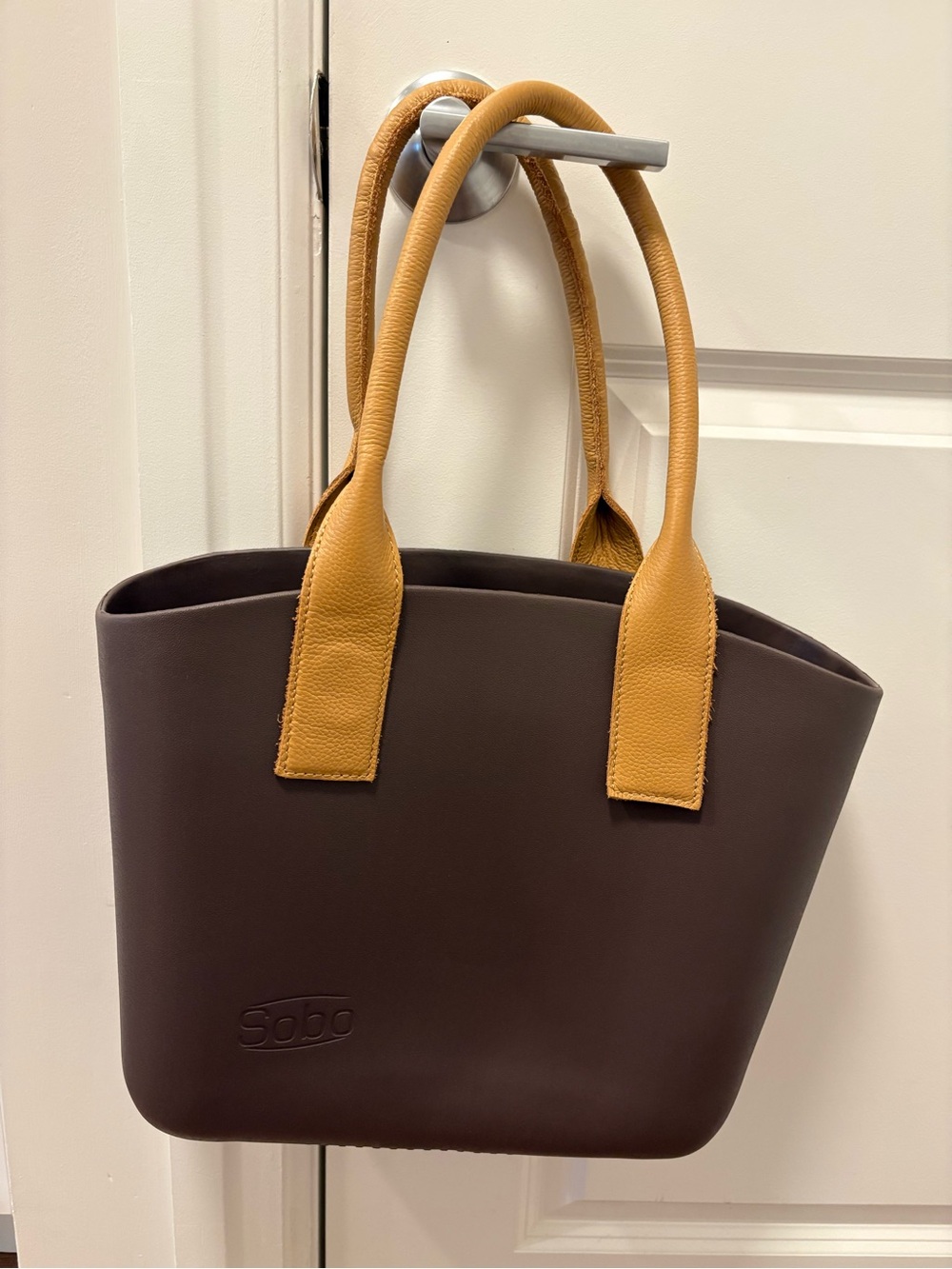 Women’s Brown Tote with Tan Handles